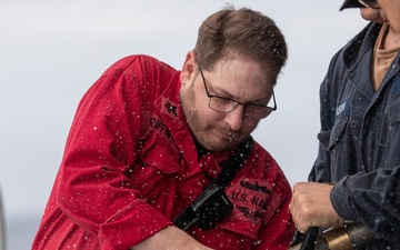 George Washington Sailors test AFFF system