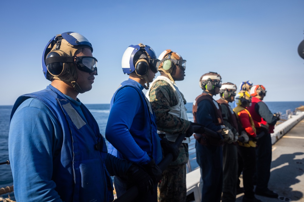22nd MEU | Aircraft Fire Fighting Training on USS San Antonio