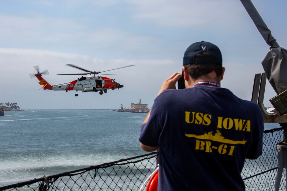An MH-60T Sikorsky Jayhawk Helicopter Conducts an Aerial Demonstration for LA Fleet Week