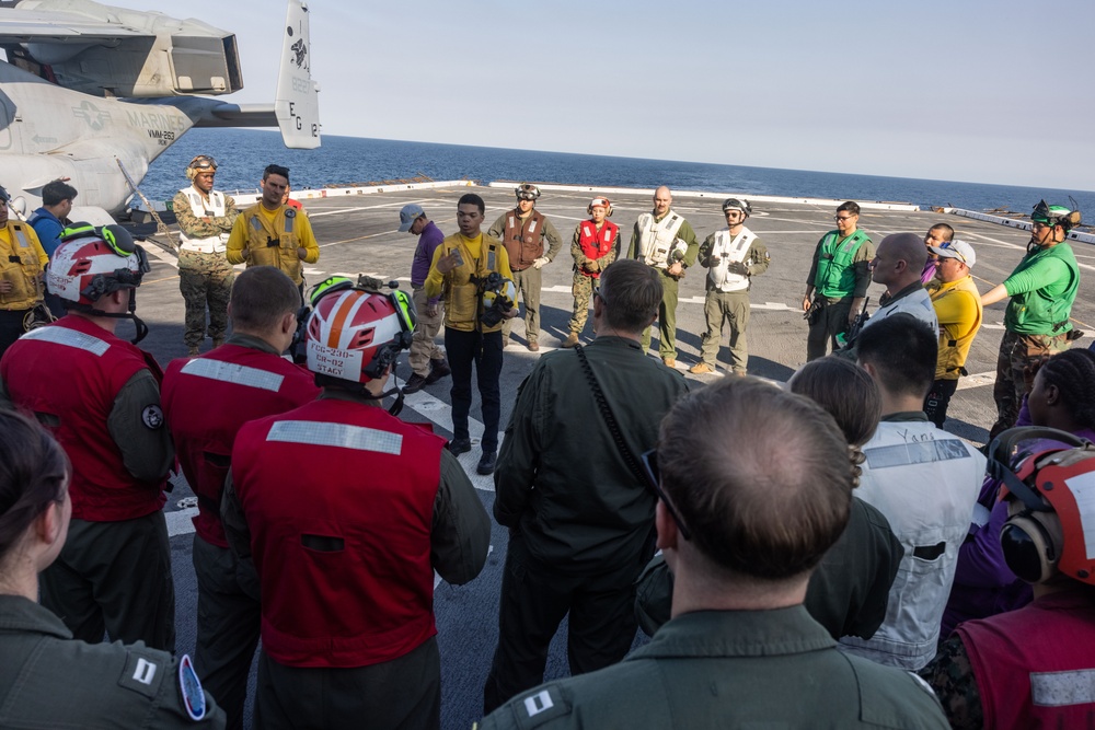 22nd MEU | Aircraft Fire Fighting Training on USS San Antonio