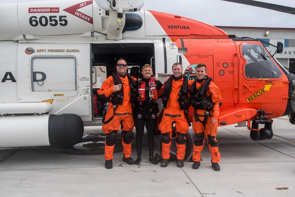 Coast Guard Air Crew Demonstrates Life-Saving Techniques in Santa Barbara Exercise