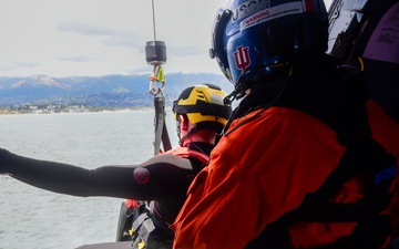 Coast Guard Air Crew Demonstrates Life-Saving Techniques in Santa Barbara Exercise