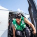 Sailor Exits Helicopter