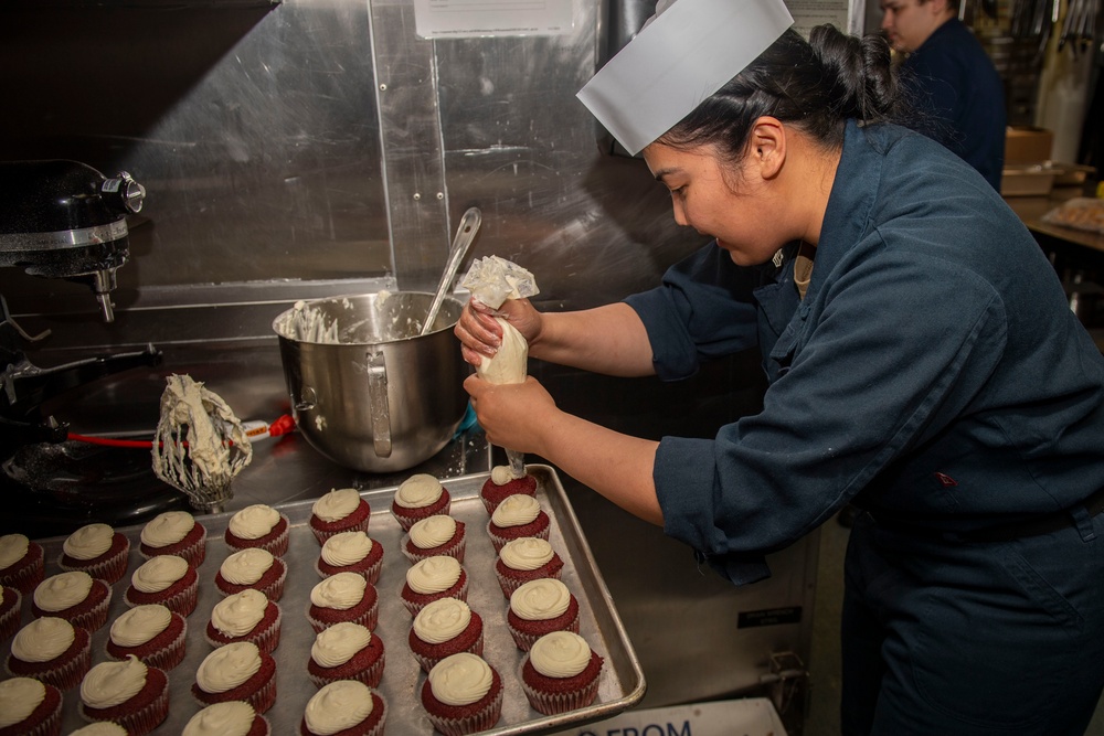 Sailor Prepares Cupcakes