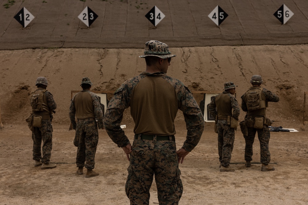 Activated Reserve Marines Conduct a Live Fire Range during Korea Viper 25.4