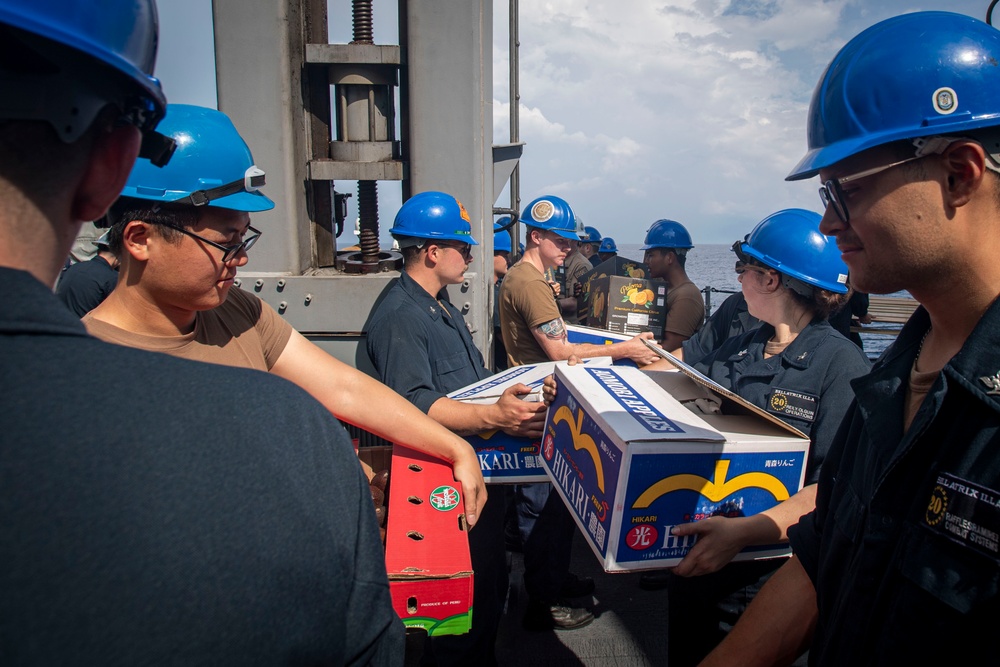 USS Higbee Conducts a Replenishment-at-Sea