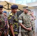 U.S. Marine Corps Gen. Michael Langley conducts a walkthrough with Kenyan Gen. Charles Kahariri at the African Chiefs of Defense Conference 2025