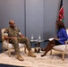 U.S. Marine Corps Gen. Michael Langley meets with journalist at the African Chiefs of Defense Conference 2025