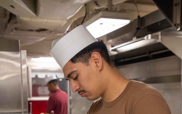 George Washington Sailors take inventory