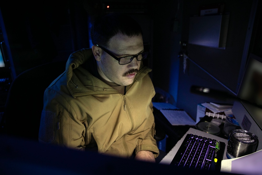 USS Wayne E. Meyer conducts operations in the U.S. Central Command area of responsibility as part of the Carl Vinson Carrier Strike Group