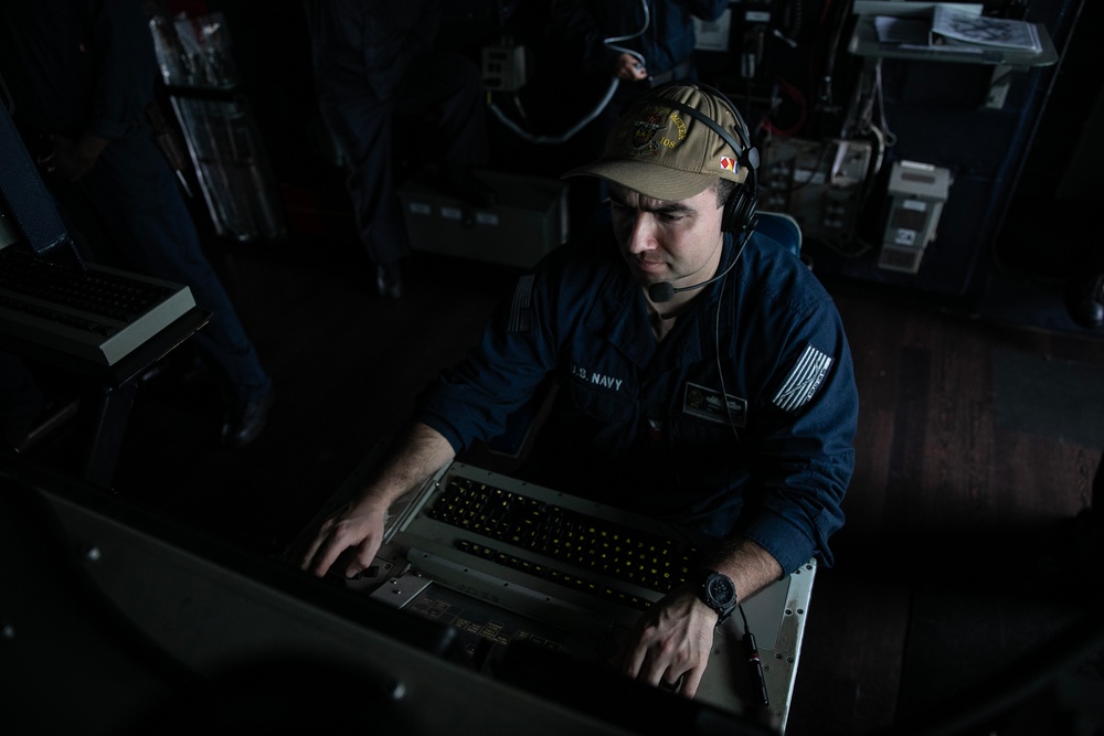 USS Wayne E. Meyer conducts operations in the U.S. Central Command area of responsibility as part of the Carl Vinson Carrier Strike Group
