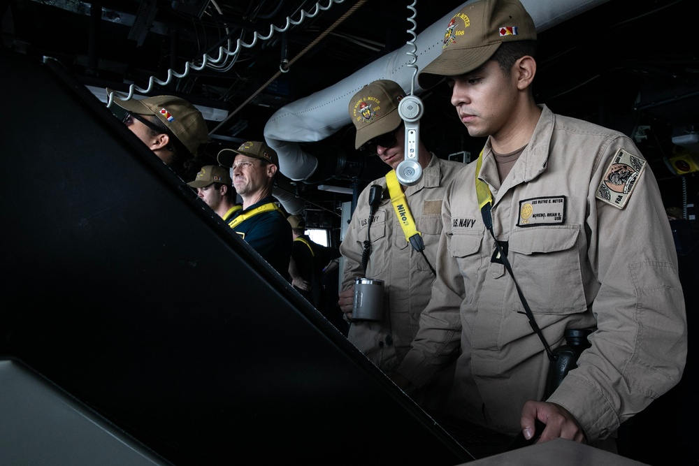 USS Wayne E. Meyer conducts operations in the U.S. Central Command area of responsibility as part of the Carl Vinson Carrier Strike Group