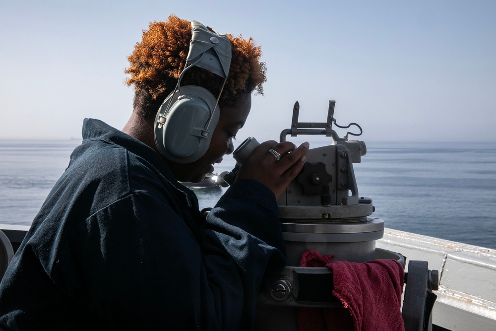 USS Wayne E. Meyer conducts operations in the U.S. Central Command area of responsibility as part of the Carl Vinson Carrier Strike Group