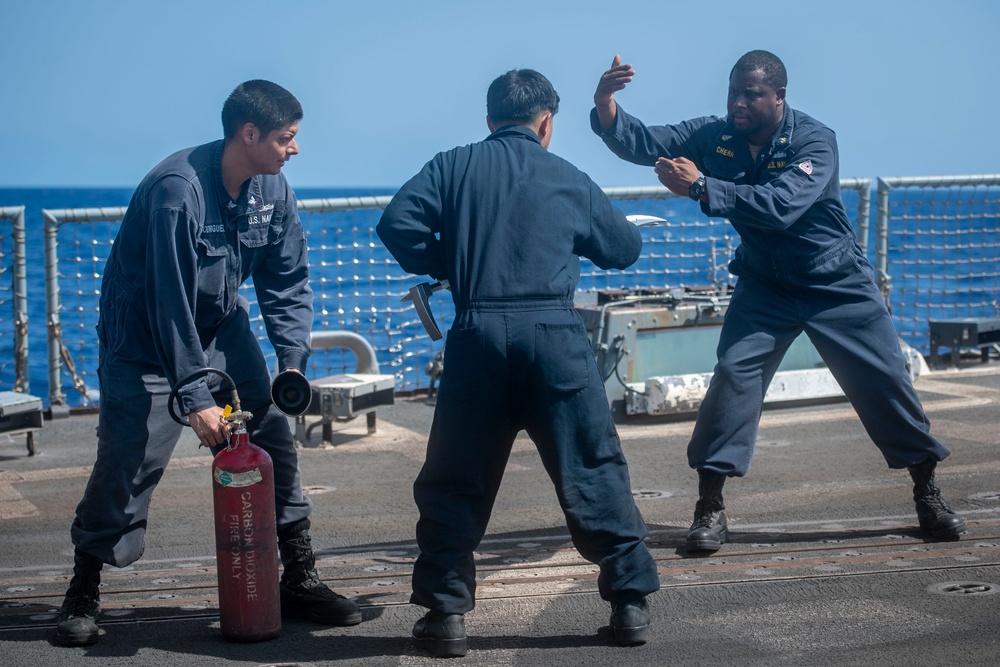 USS Sterett conducts operations in the U.S. Central Command area of responsibility as part of the Carl Vinson Carrier Strike Group