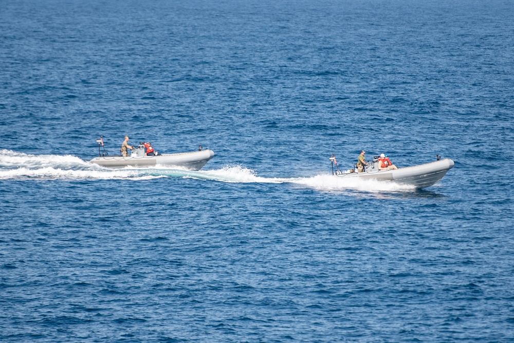 USS Sterett conducts operations in the U.S. Central Command area of responsibility as part of the Carl Vinson Carrier Strike Group
