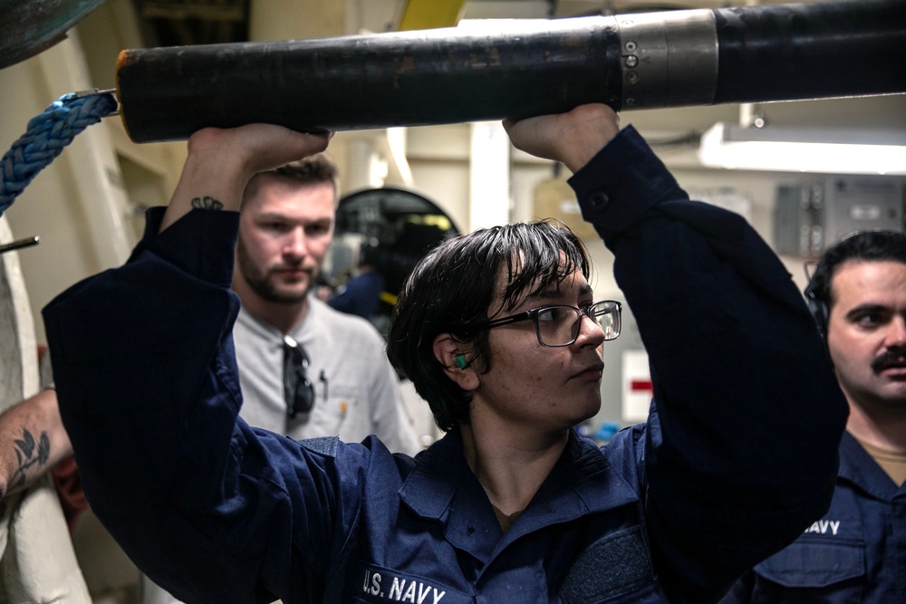 USS Wayne E. Meyer conducts operations in the U.S. Central Command area of responsibility as part of the Carl Vinson Carrier Strike Group