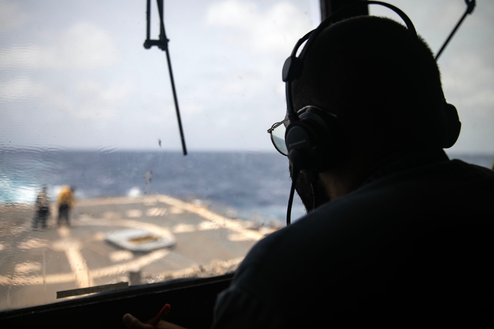 USS Wayne E. Meyer conducts operations in the U.S. Central Command area of responsibility as part of the Carl Vinson Carrier Strike Group