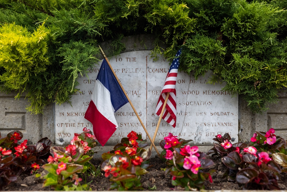 1st MARDIV Marines participate in Aisne-Marne Belleau Wood Ceremony 2025