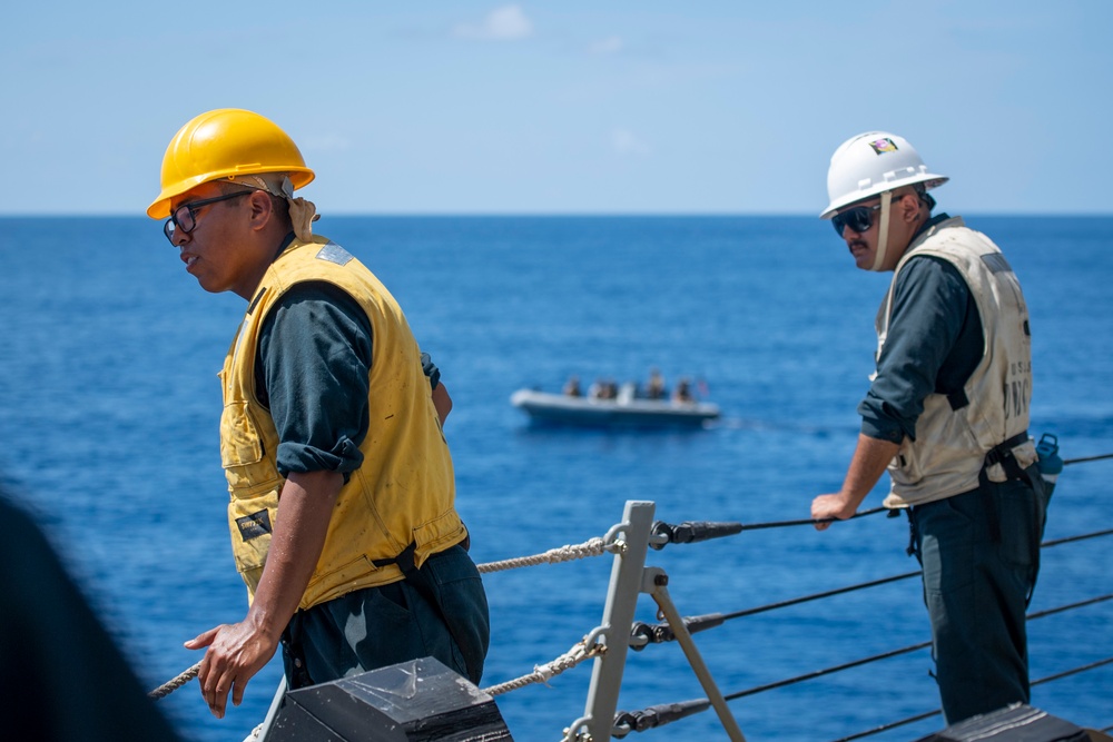 USS Sterett conducts operations in the U.S. Central Command area of responsibility as part of the Carl Vinson Carrier Strike Group