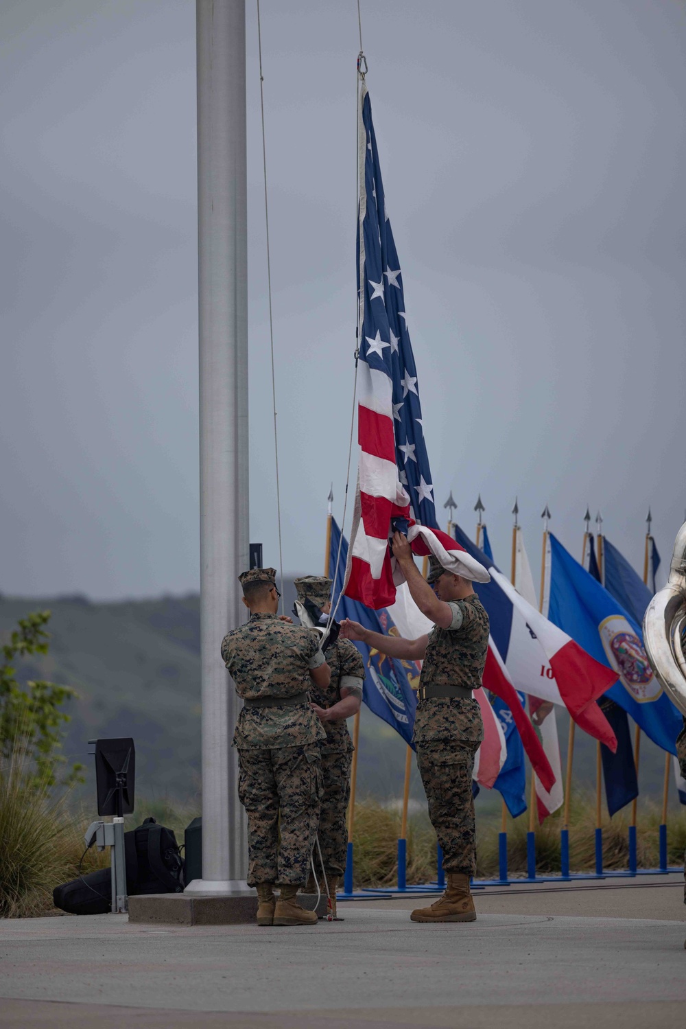 1st MARDIV holds quarterly colors ceremony