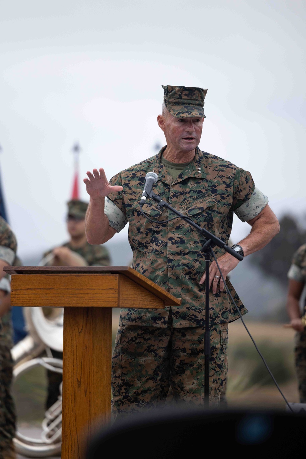 1st MARDIV holds quarterly colors ceremony