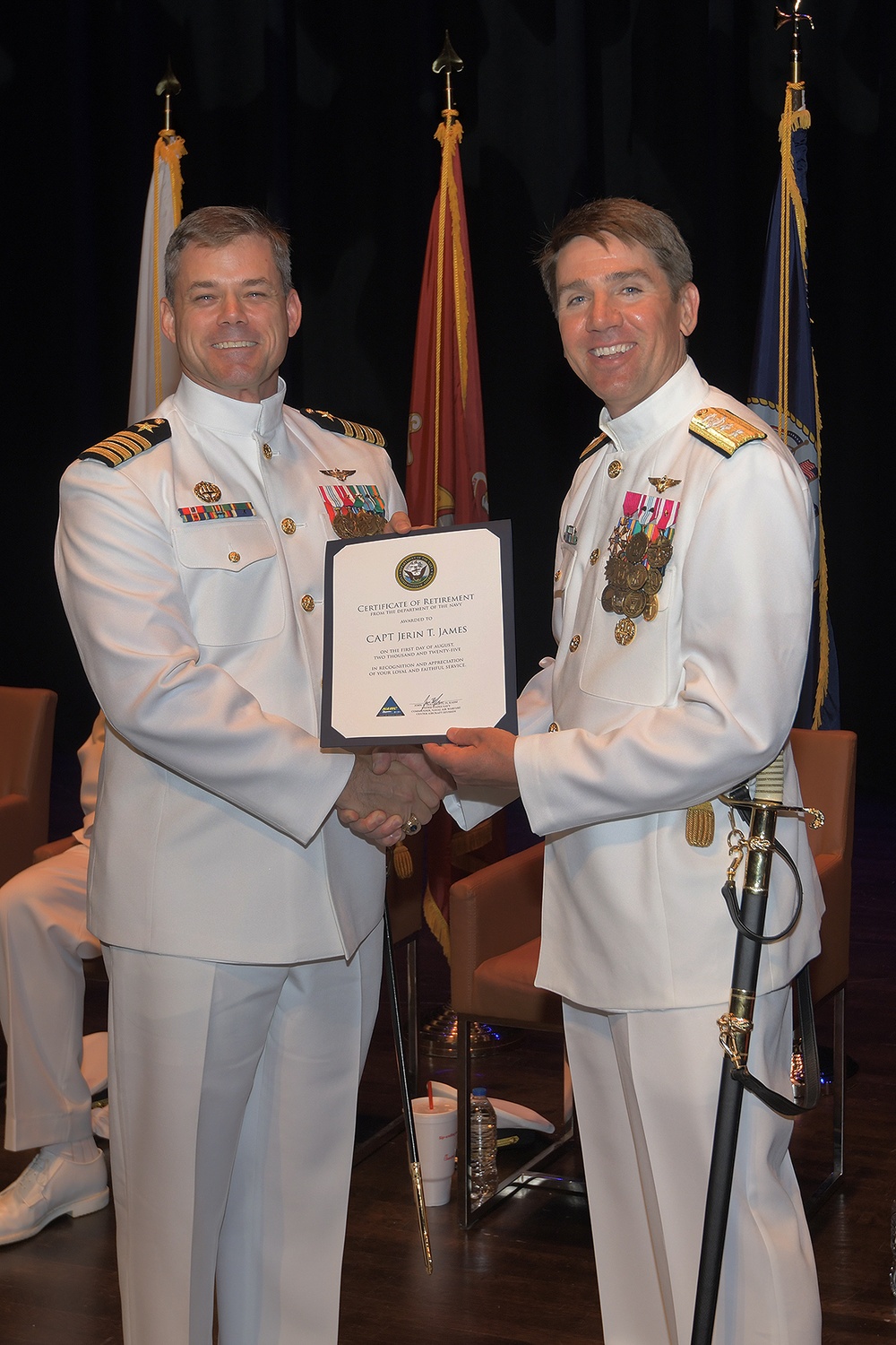Capt. Robert Betts Assumes Command of NAWCTSD, Capt. Jerin “Tim” James Retires