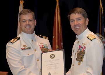 Capt. Robert Betts Assumes Command of NAWCTSD, Capt. Jerin “Tim” James Retires