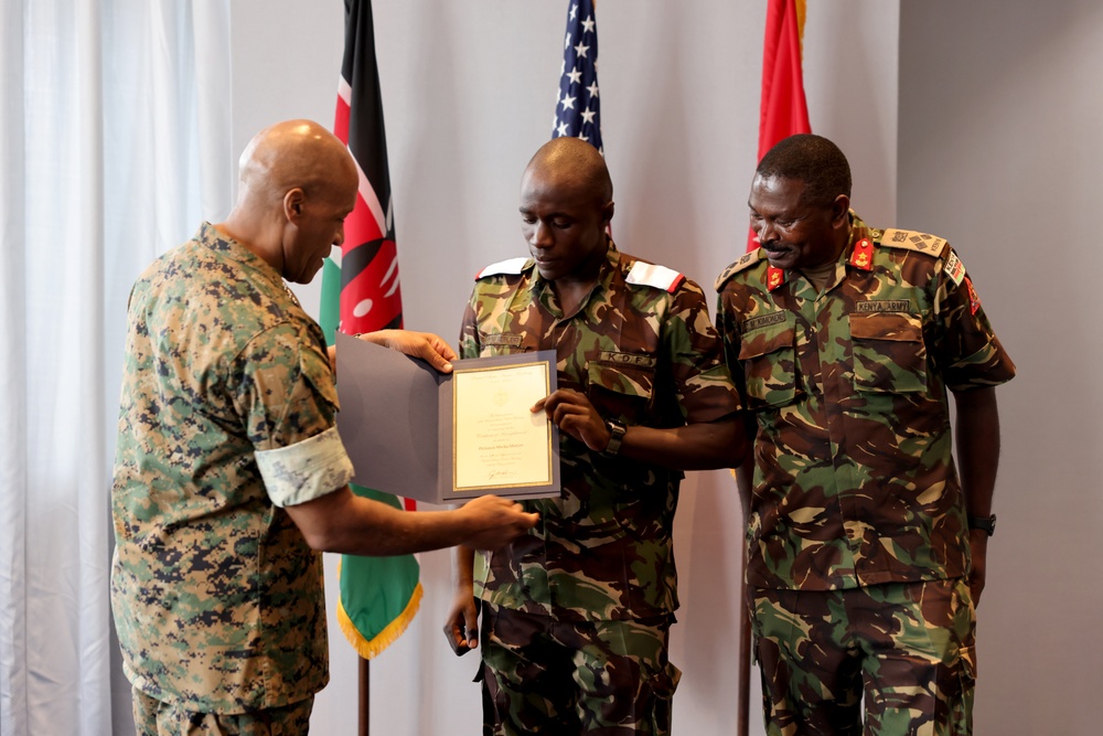 Gen. Michael Langley celebrates Kenyan Military Soldiers accepted into U.S. Military Academies at the African Chiefs of Defense Conference 2025