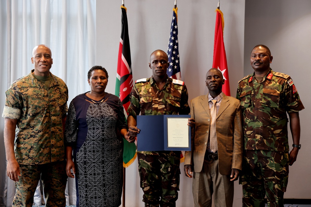 Gen. Michael Langley celebrates Kenyan Military Soldiers accepted into U.S. Military Academies at the African Chiefs of Defense Conference 2025