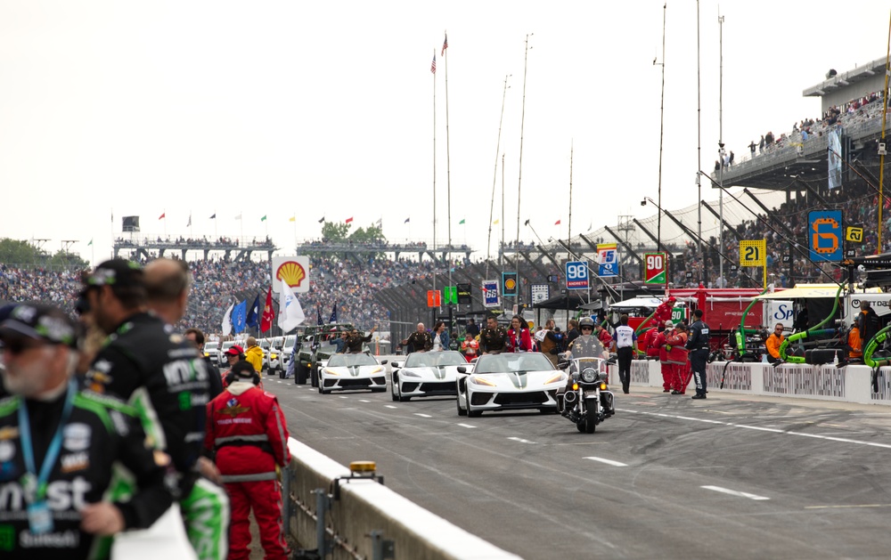 Indianapolis 500 Prerace Ceremonies Feature and Honor Service Members.