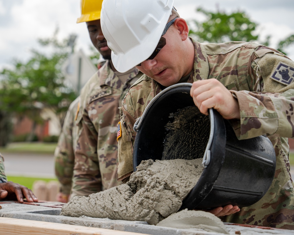 3rd ID 92nd Engineer Battalion Prepare Site for New Rocky the Bulldog Statue