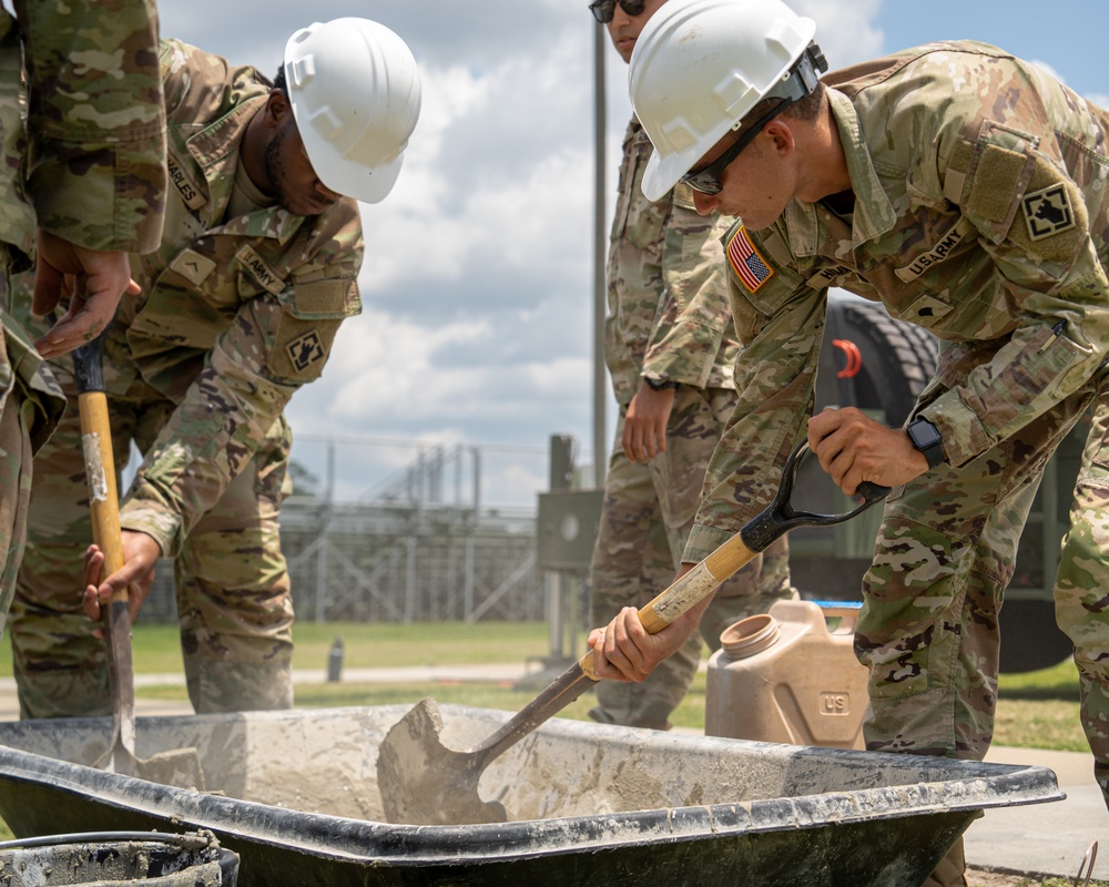 3rd ID 92nd Engineer Battalion Prepare Site for New Rocky the Bulldog Statue