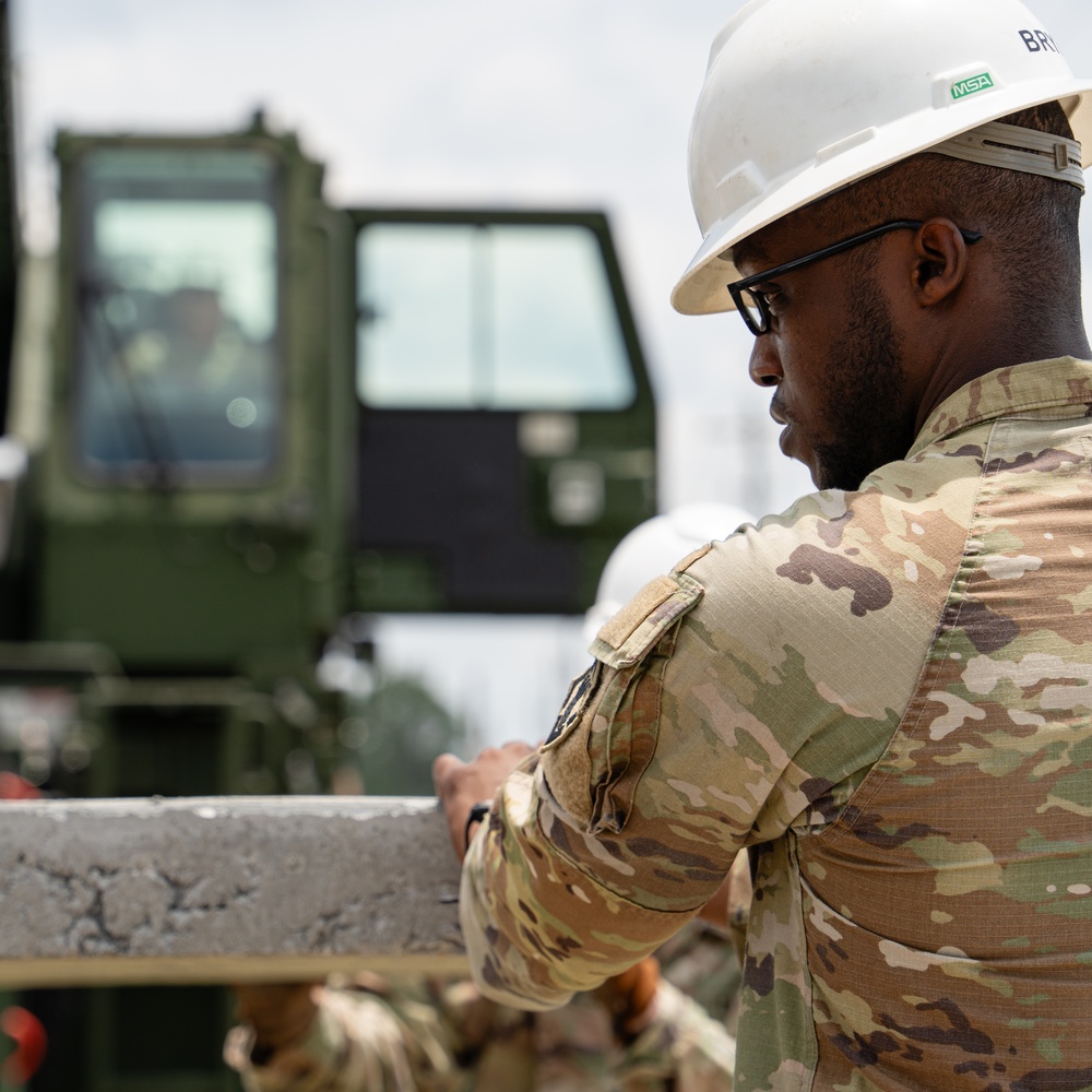 3rd ID 92nd Engineer Battalion Prepare Site for New Rocky the Bulldog Statue