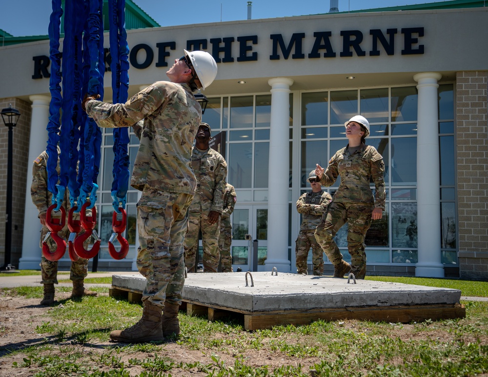 3rd ID 92nd Engineer Battalion Prepare Site for New Rocky the Bulldog Statue