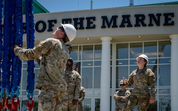 3rd ID 92nd Engineer Battalion Prepare Site for New Rocky the Bulldog Statue