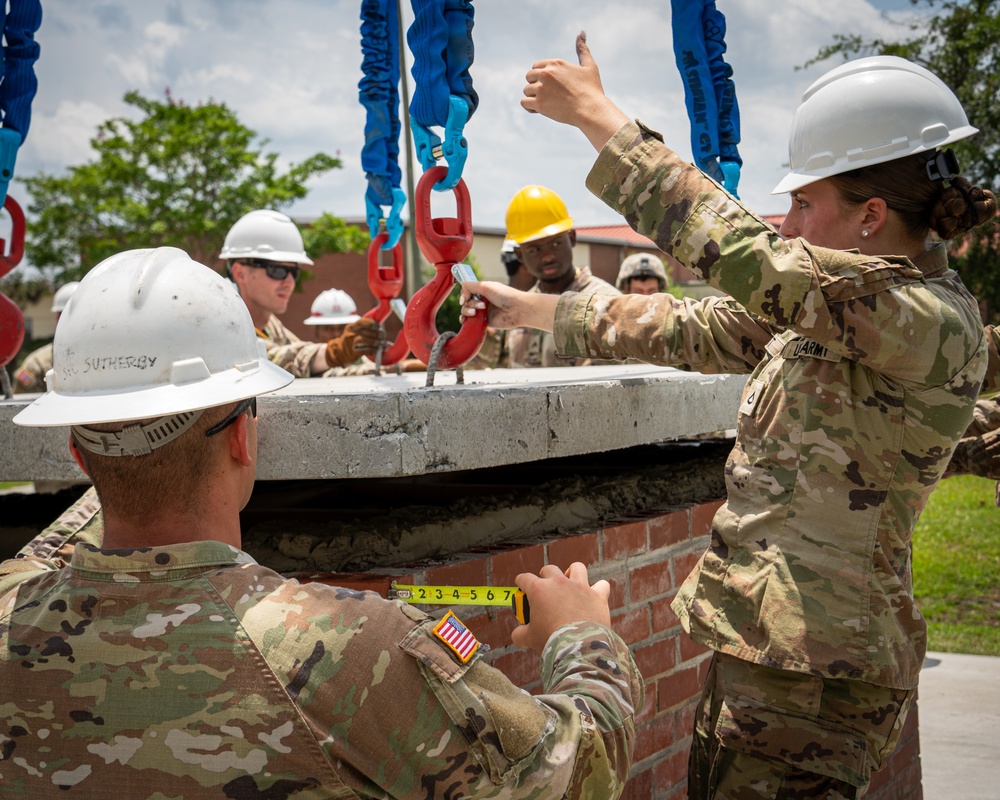 3rd ID 92nd Engineer Battalion Prepare Site for New Rocky the Bulldog Statue