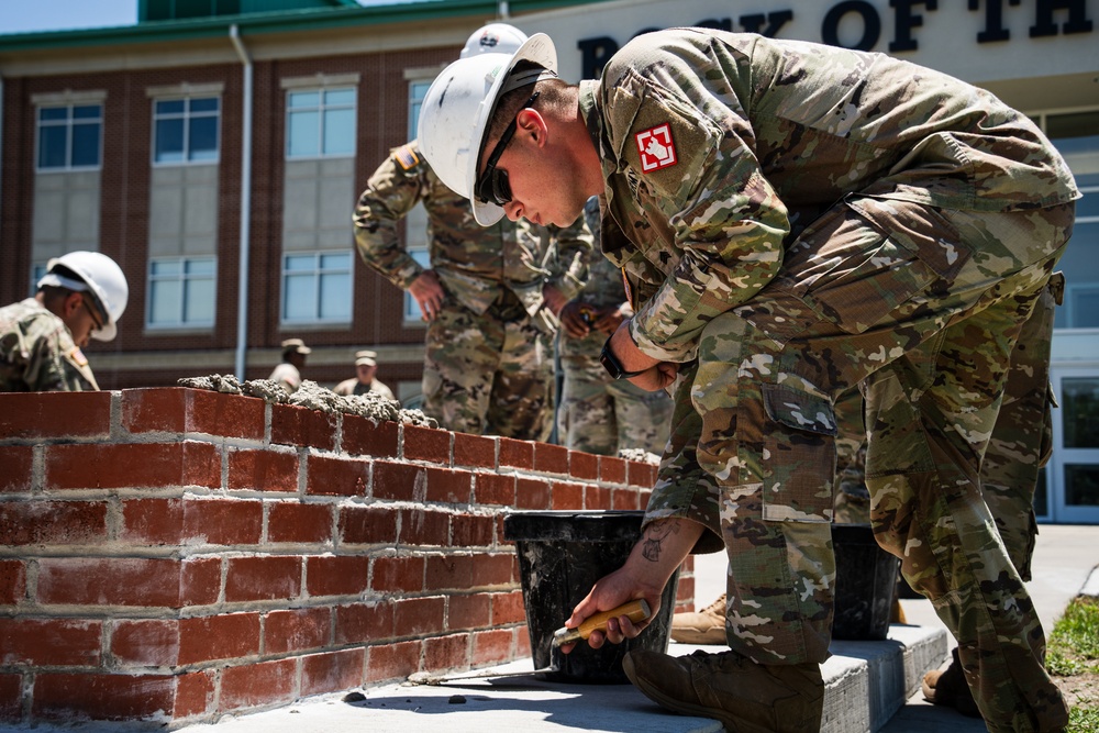 3rd ID 92nd Engineer Battalion Prepare Site for New Rocky the Bulldog Statue