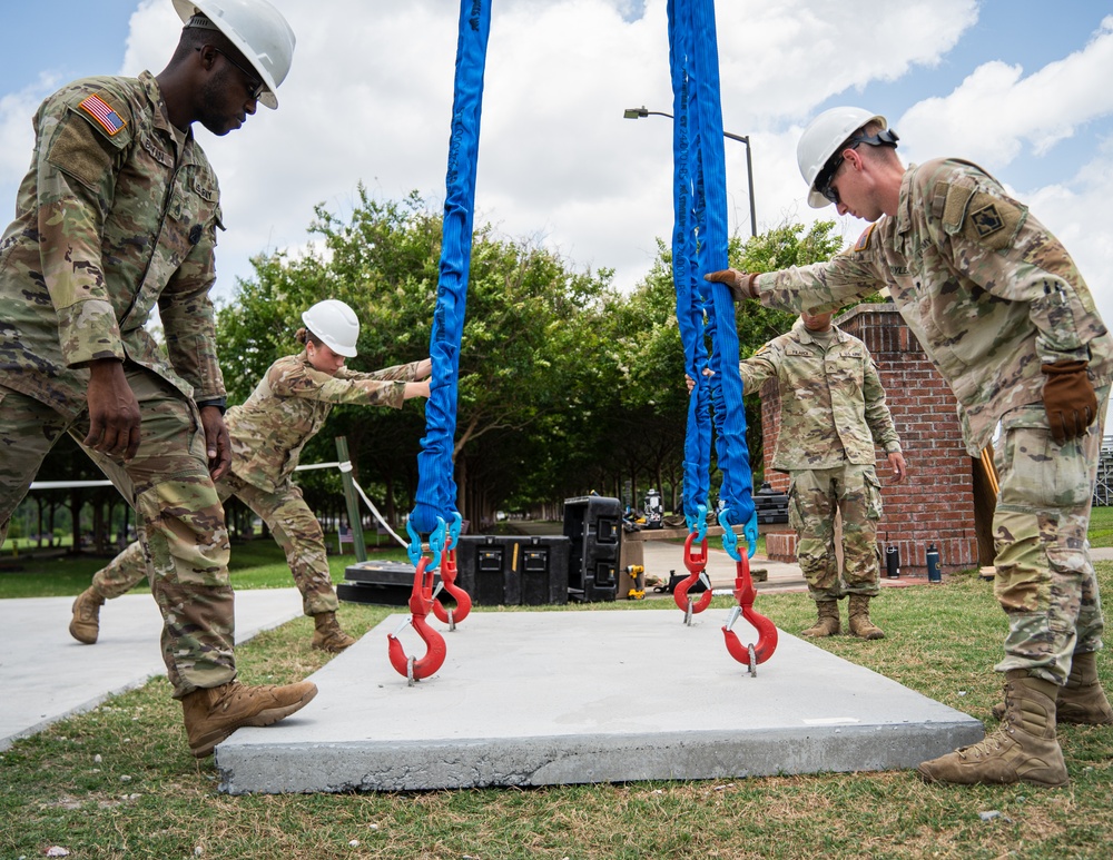 3rd ID 92nd Engineer Battalion Prepare Site for New Rocky the Bulldog Statue