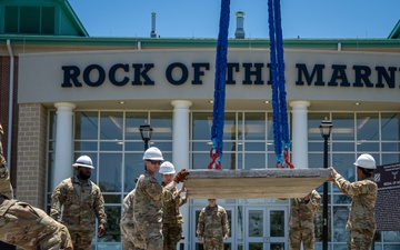 3rd ID 92nd Engineer Battalion Prepare Site for New Rocky the Bulldog Statue