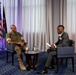 Gen. Michael Langley meets with a journalist during African Chiefs of Defense Conference 2025
