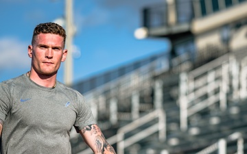 2nd Lt. Braeden Holcombe trains for Olympic Decathlon