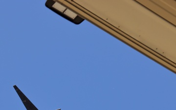 U-2 Dragon Lady flies over Beale AFB