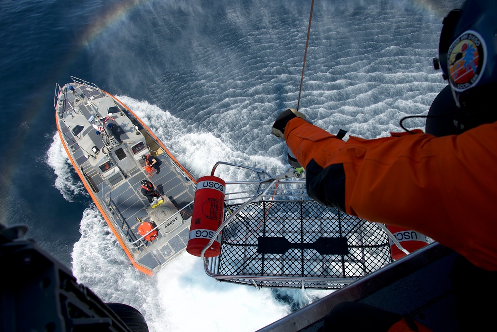 Training with a Coast Guard rescue team