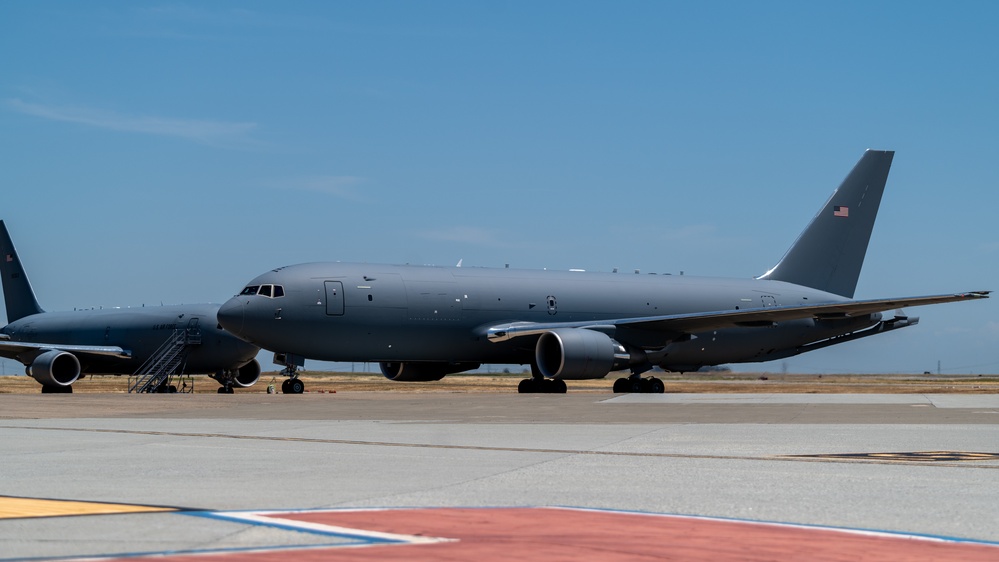Travis AFB receives new KC-46 airframe