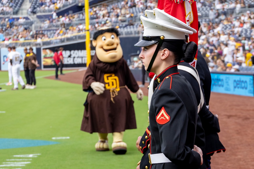VMM-164 Ospreys fly over San Diego Padres Memorial Day game