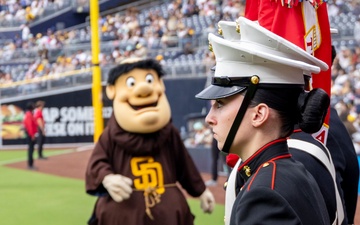 VMM-164 Ospreys fly over San Diego Padres Memorial Day game