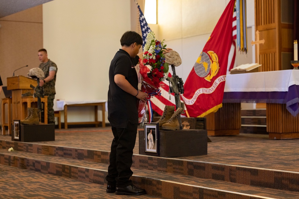 1st CEB holds memorial for two fallen Marines