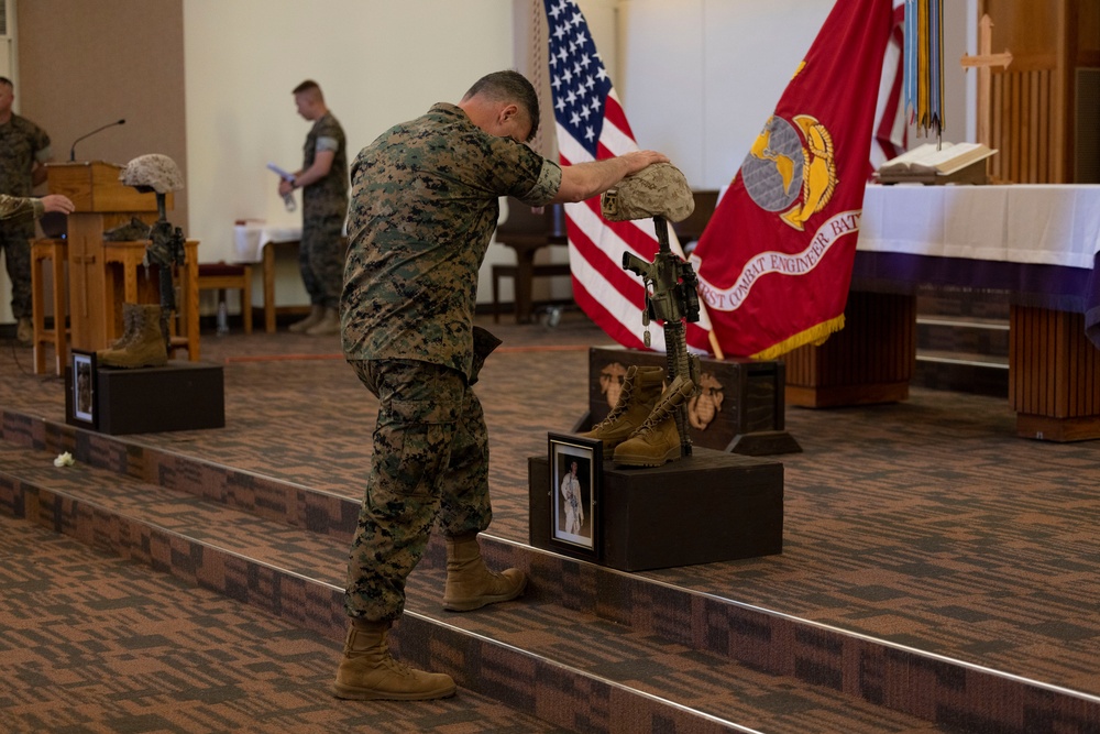 1st CEB holds memorial for two fallen Marines