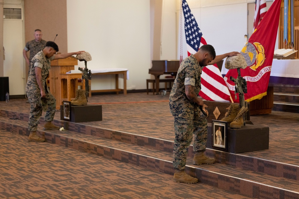 1st CEB holds memorial for two fallen Marines