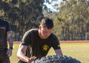 U.S. Marines, Australians compete in physical fitness test, EF88 live-fire range during Coral-Balmoral Cup